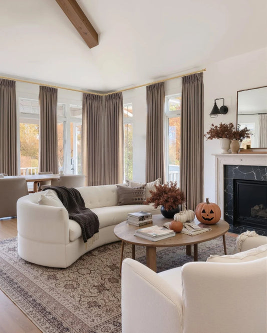 Taupe Grey Pinch Pleated Linen Curtains, Pack of 2 Light Filtering Linen Drapes with Hooks