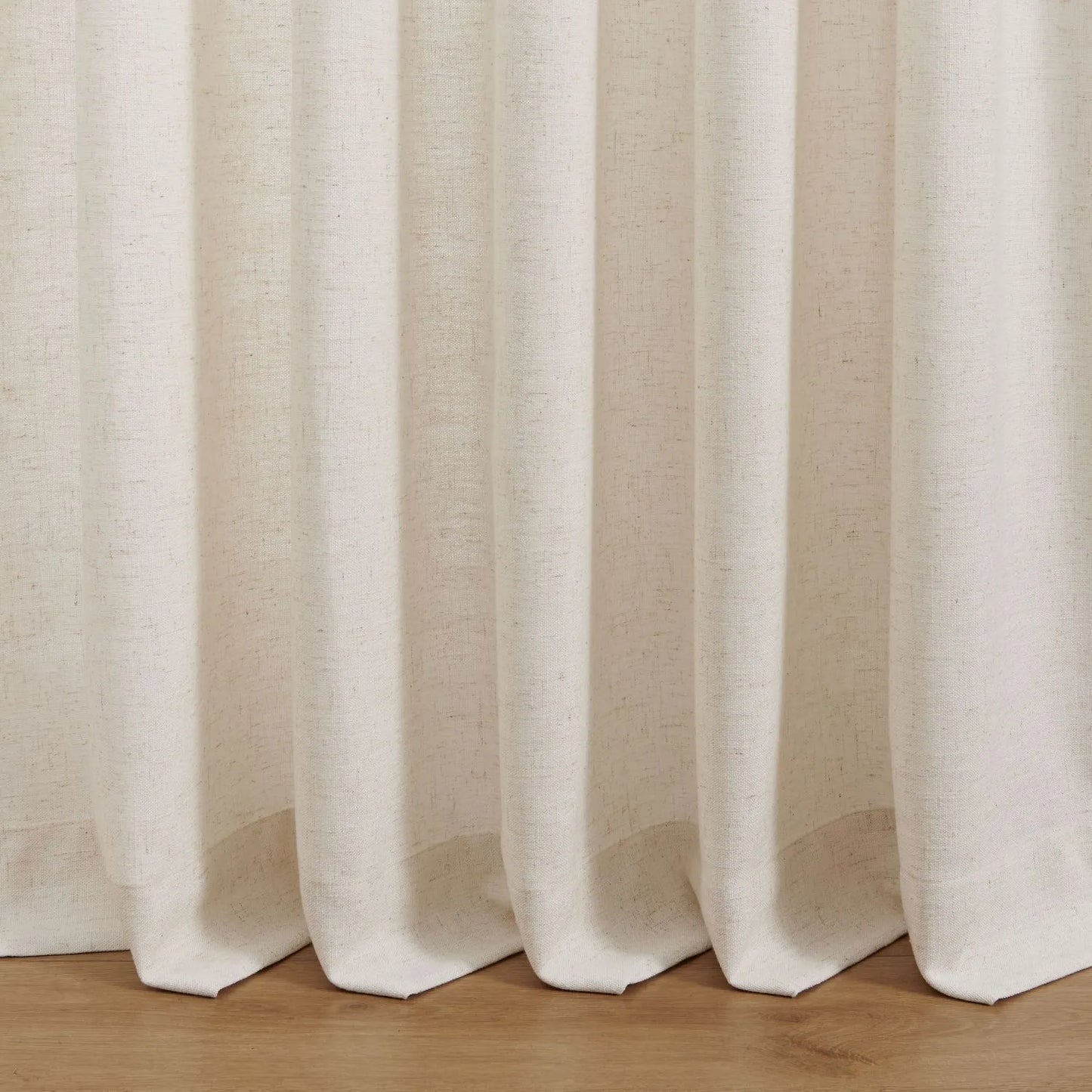 Linen Curtains Drapes Pinch Pleated, (Pack of 2)
