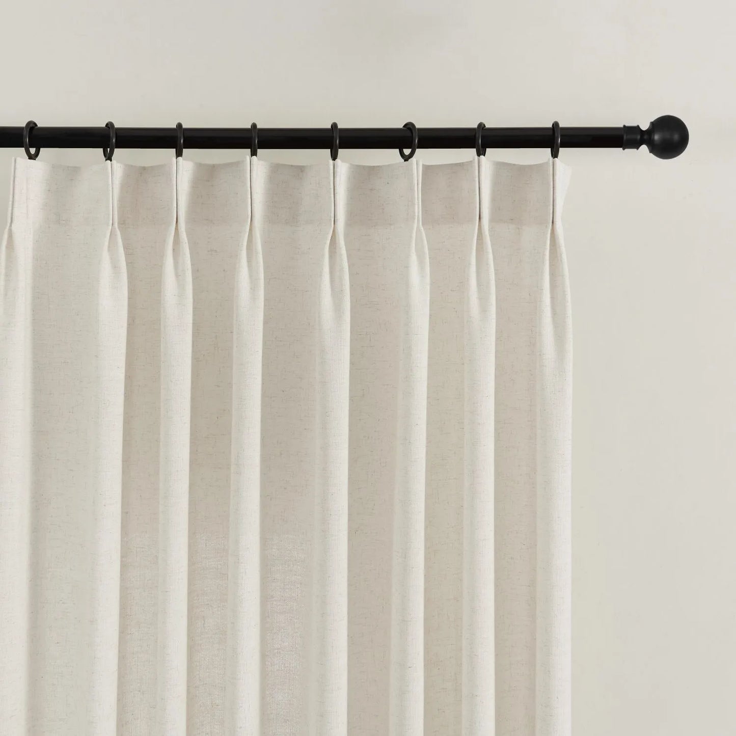 Linen Curtains Drapes Pinch Pleated, (Pack of 2)