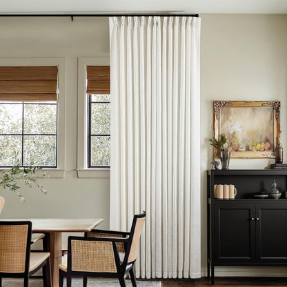 Linen Curtains Drapes Pinch Pleated, (Pack of 2)