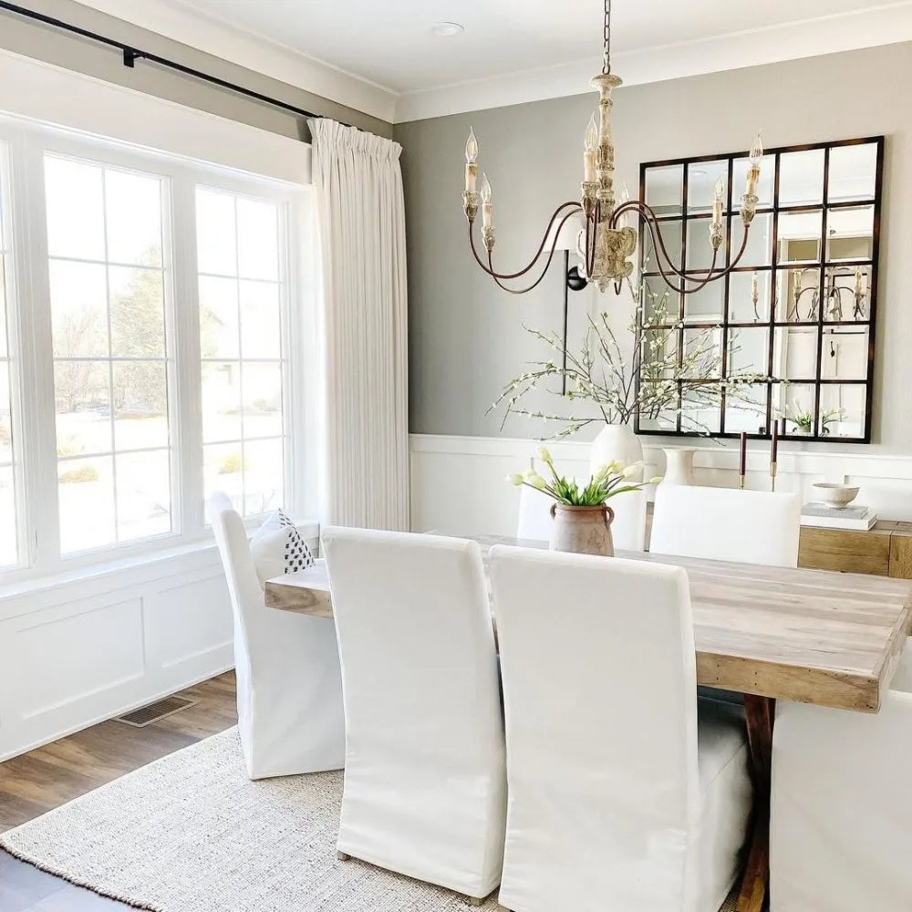 Blackout Linen Curtains for Bedroom, Pack of 2 Pleated Drapes with Hooks & Rings