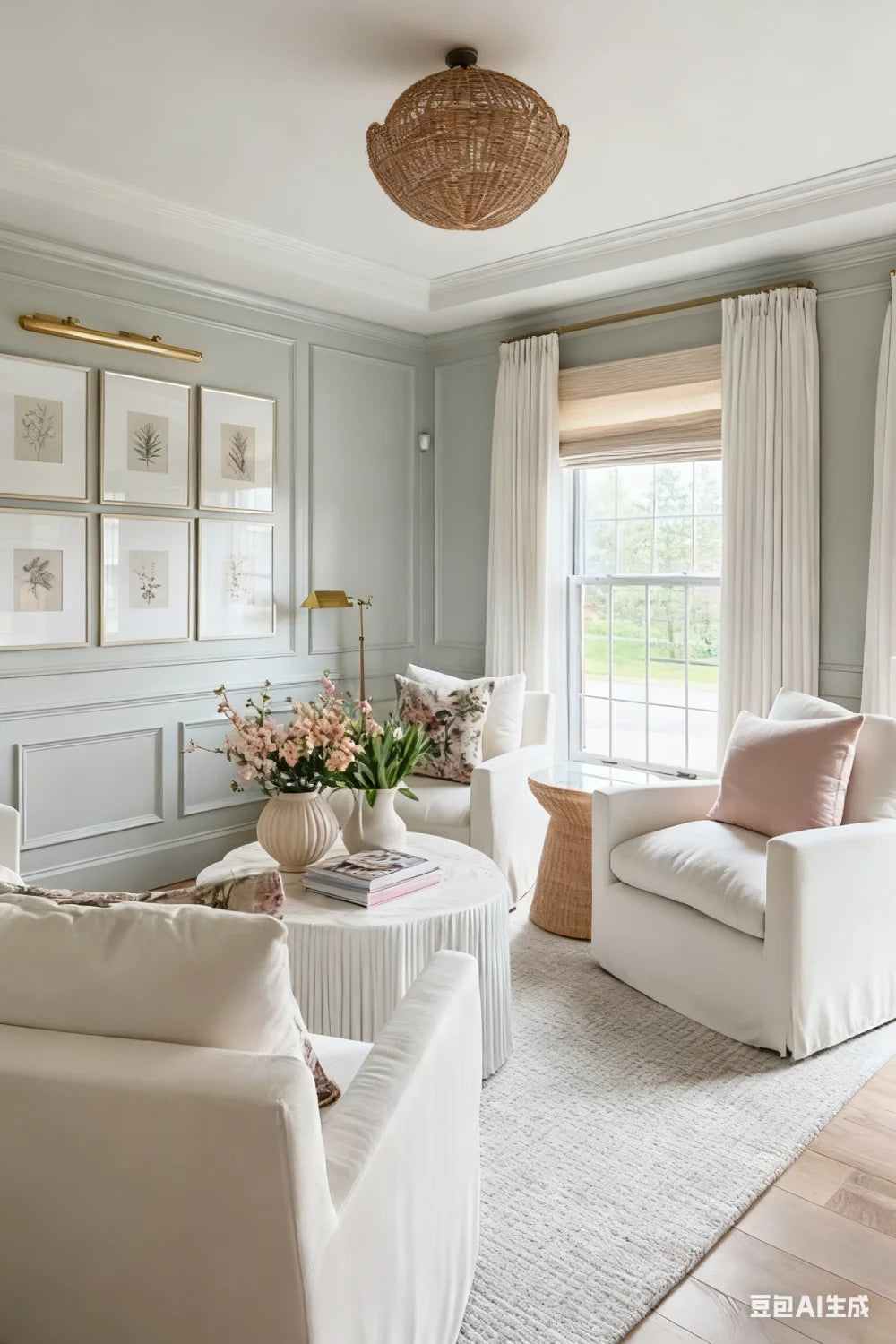 Pinch Pleated Linen Curtains for Living Room, Pack of 2 Light Filtering Drapes with Hooks